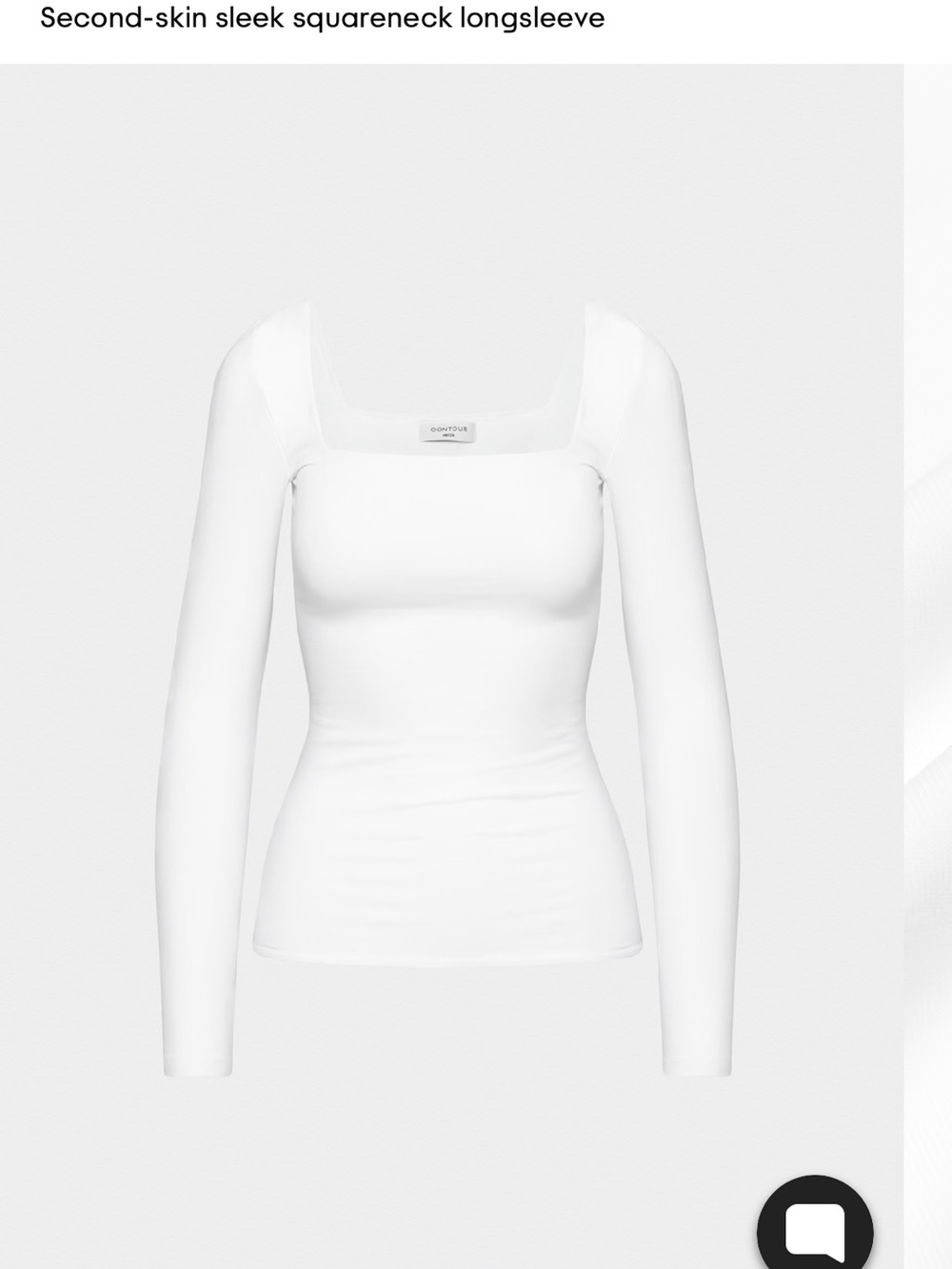 Aritzia White Square-Neck Long Sleeve Top